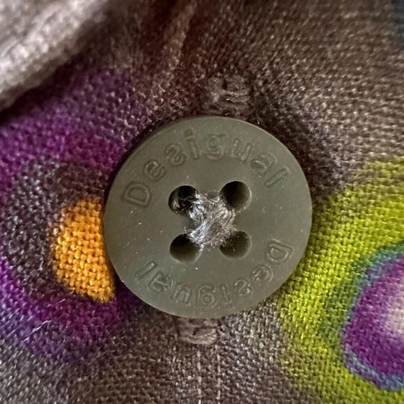 Desigual Men's XXL Polka Dot Button-Up Shirt  Multicolored Circles  - MSRP $115 - Picture 9 of 11